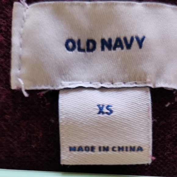 Old Navy Plum/Maroon Cardigan Size X-Small - Picture 3 of 4